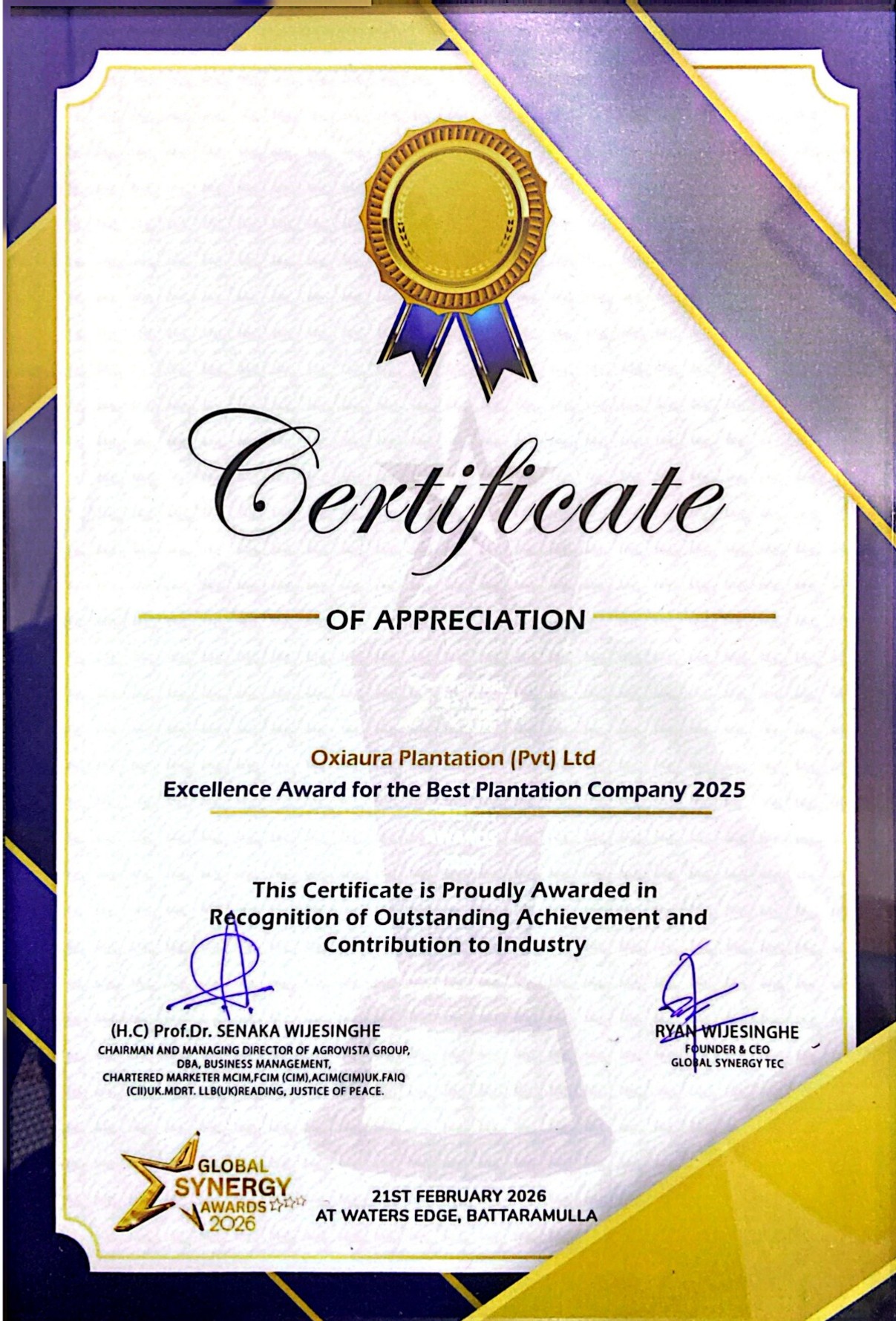 Golden Business Excellence Award Ceremony